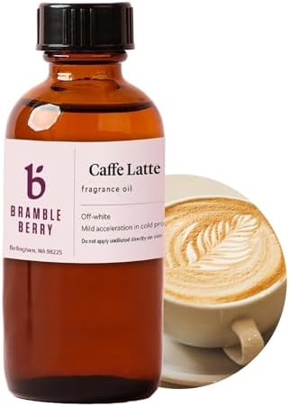 Bramble Berry Caffe Latte Espresso & Creamy Milk Scent for Soap Making, Candles, Lotion, Bath Bombs & Perfume | Skin Safe, Vegan, Paraben & Phthalate Free, DIY Craft Essential