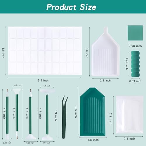 55PCS Diamond Art Accessories Tools Multiple Sizes Diamond Painting Kits