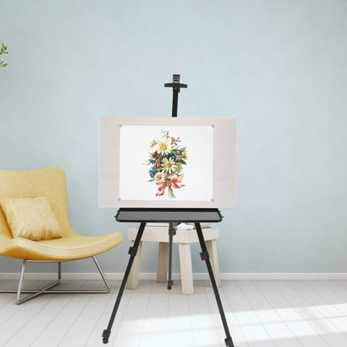 Detachable Easel Tray Attachment with Clip-on Shelf for Folding Easels Compatible with Most Tripod Racks Plastic Art Supplies Organizer 13.18X4.72X0.98 Inches