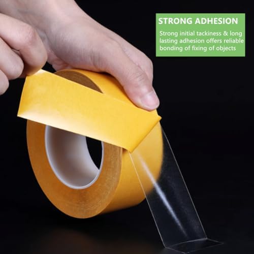 Ultra-Thin Clear Double Sided Tape Heavy Duty 2 Inch x 82 Feet Strong Clear Two Sided Mounting Tape for LCD Screen Repair, LED, Crafts, Posters, Scrapbook, Woodworking, Carpet, Clothes, Residue Free