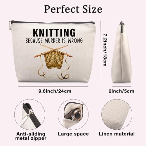 Funny Knitting Bag Crochet Gifts for Crochet Lovers Accessories and Gadgets Knitting Gifts Christmas Retirement Friendship Fun Gift Funny Birthday Gifts for Women Friends Sister Mom Travel Bag