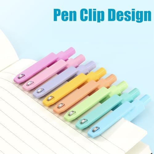 Vitoler Pens, 8 Pack 0.5mm Fine Point Cute Gel Pens with Fidget Quick Dry