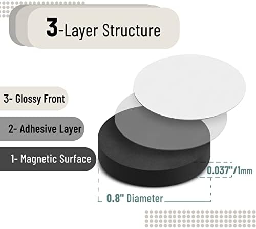 Mr. Pen- Self Adhesive Magnet Dots, 120 pcs, Flexible and Extra Thin