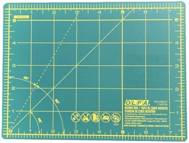 Olfa 6" X 8" Green Double Sided, Self Healing Rotary Mat (6x8)