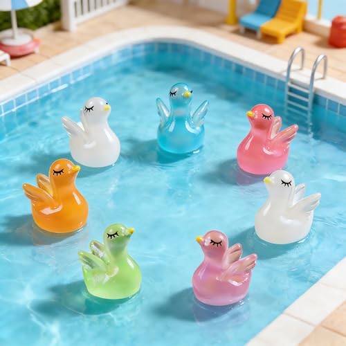 2Pcs Cute Tiny Swan Resin Silicone Mold Micro Dollhouse Animal Epoxy Casting Mold for DIY Resin Art Fairy Garden Miniatures Landscape Crafts Decor