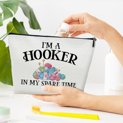 Crochet Gifts Makeup Bag for Crocheters Lovers, Crochet accessories