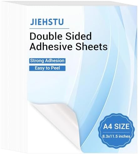 30 Sheets A4 Double Sided Adhesive Tape, 8.3x11.5 for Arts Crafts