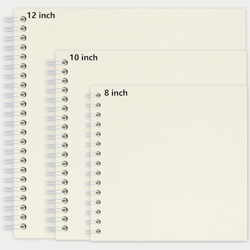 Vienrose Scrapbook Album,80 Pages,10x10 Inch,Sophora Beige