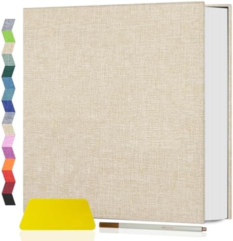 Popotop Photo Album Self Adhesive Scrapbook Album for 4x6 5x7 8x10 Pictures DIY Photo Book as Scrapbooking Supplies Kits, Birthday Gifts for Women Mom Wedding Baby Family Travel