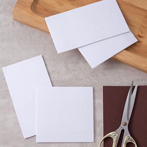 Joez Wonderful 4 Sheets Foam Adhesive Squares, 0.63in & 0.24in, White