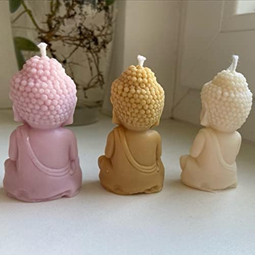 Maitreya Buddha Design Silicone Candle Mold Scented Soap Wax Mold 3D Silicone Mold for Aroma Gypsum Ceramic Resin Concrete Crafts Decorations…