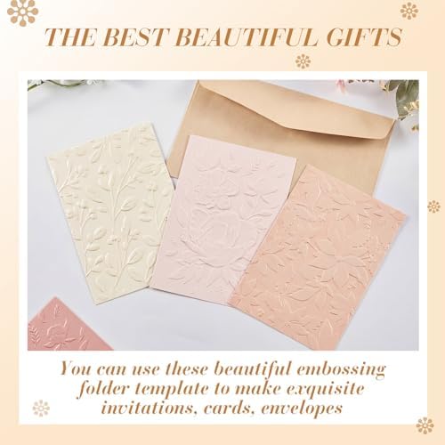 4 Pcs Geiseralie Embossing Folders for Card Making,Stylish Style