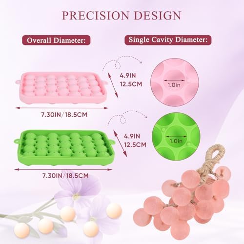DIY Soap Making Kit Grape Soap Molds, 2 Pack Green & Pink Shapes with Hemp Rope, Black & White Ribbon for Handmade Soap Gift (Soap Base Not Included), Teacher Appreciation, Back to School Gift