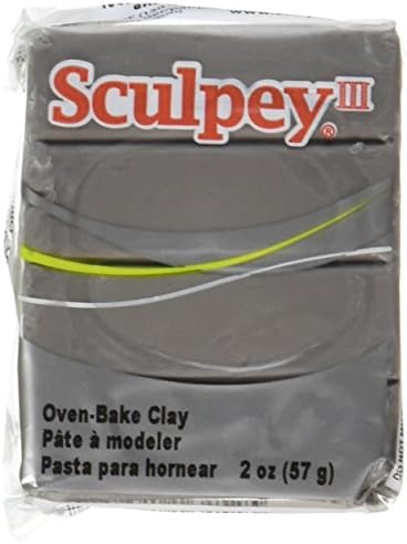 Polyform Sculpey III Polymer Clay 2 Oz: Elephant Grey | Polymer Clay, Perfect for Jewelry, Home Decor, and General Crafting