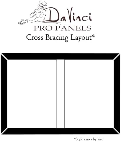 Da Vinci Pro Ultra Smooth Wood Canvas Gesso Board - 3/4" Deep, 12x24 Single White Acrylic Polymer Gesso Panels for Painting Fine Portraits and Ultra Fine Detail Illustrations and Artwork