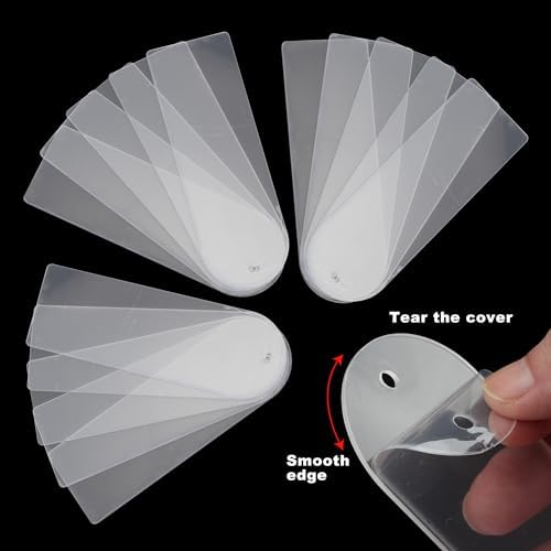 Acrylic Bookmarks Blanks Bulk 50PCS Semicircle Clear Bookmark Plastic Blank 25 Sets with 5 Color Tassels for Vinyl DIY Craft (5.9 * 2.0 inch)