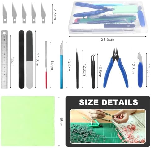 Fippy 11PCS Model Kit Tools, Gundam Model Tool Kit, Hobby Building Tools Kit for Gundam Basic Model Assembling, Building and Repairing