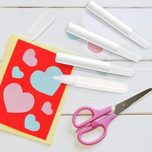 MotiMind 30 White Tacky Glue Pens Quick Dry, Mini Glue Bottles Bulk,White