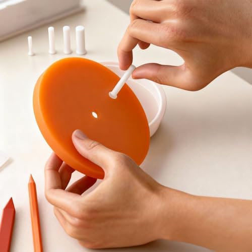 25Pcs Resin Hole Maker Set 5 Sizes (3/4/5/6/8mm), Silicone Hole Punch Tool for Epoxy Resin Casting No Drill, Jewelry Making Supplies, Earring Pendant Keychain DIY Craft Accessories
