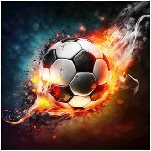 hkejoi Soccer Diamond Art Kits for Adults, Diamond Painting Kits 14x14 Inch | Diamond Painting Kits for Adults Beginners, Gem Art, 5D Full Drill, DIY Arts and Crafts for Gift Home or Decor