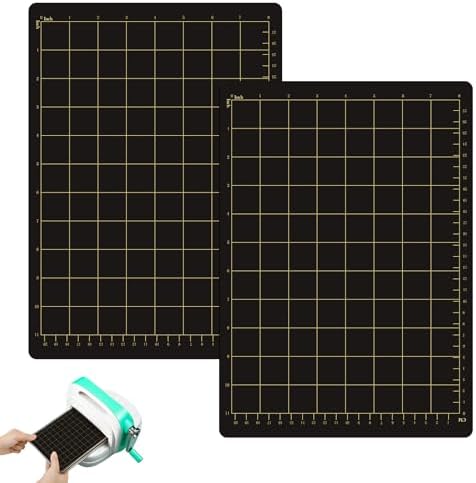 Copkim 2 Pcs 9''W 12.5''L Magnetic Cutting Shim Grid Magnetic Shim Embossing Machine Die Pads Black Sheet Die Cutting Machine Accessories