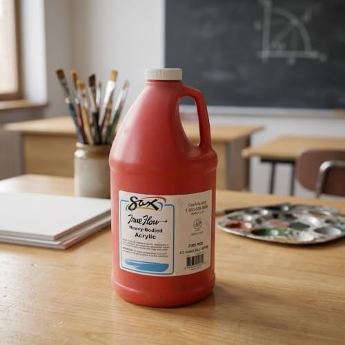 Sax True Flow Heavy Body Acrylic Paint, 1/2 Gallon, Fire Red - 439268