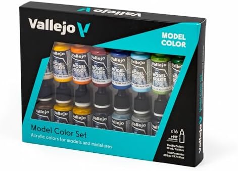 Vallejo - Naval (Steam Era) Acrylic Paint Set | Model Color | High Pigmentation Colors| Realistic and Historical Finishes for painting Steamships of any Era | 16 Bottles x 18 ml. (0.60 fl.oz)
