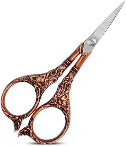 BIHRTC 4.5Inch Vintage Crochet Embroidery Scissors Small Sharp Pointed
