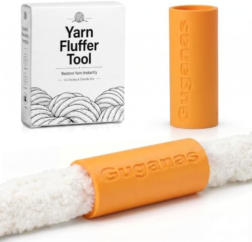 Chunky Yarn Fluffer Tool — Professional Yarn Fluffing and Restoring Tool, Suitable for Chunky Yarn and Chenille Yarn; an Essential Accessory for Hand Knitting and Crochet Blankets, Orange