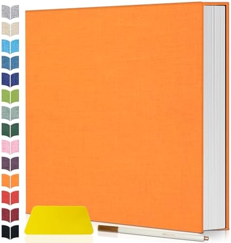 Artfeel Photo Album Self Adhesive Scrapbook,120 Pages Large Photo Book for 4x6,5x7,8x10 Pictures,DIY Album for Baby Wedding Family Travel Birthday,with Metallic Pen and Scraper