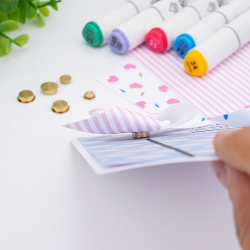 CYFUN DESIGN 20 Pcs Mini Metal Rotating Bearings for Card Making DIY Handmade Crafts Paper Cards Scrapbooking Crafting, 360°Rotation Charm Bearing Spinner Art Tool Nail Rings Jewelry Rotating Tools