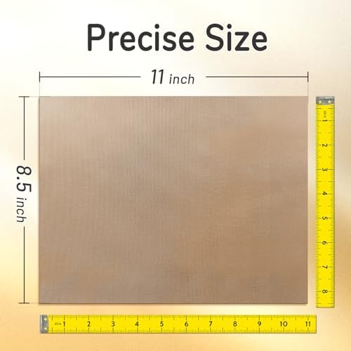 TransOurDream PTFE Teflon Sheets, Size S 8.5 x 11", 3 Pack