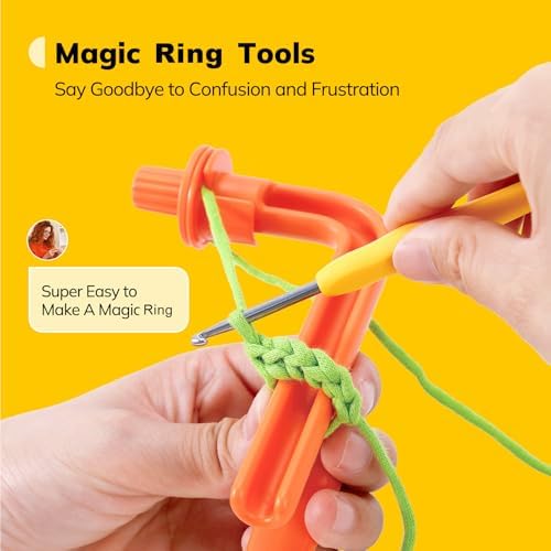 Crochetobe Beginner Crochet Kit with Crochet Tension Tool, Dinosaur Theme