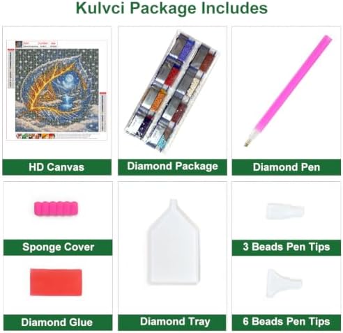 Kulvci Landscape Diamond Painting Kit for Adults, Diamond Art Kit 12x12inch