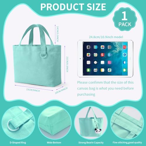 1 | 12 | 24 Pack Small Canvas Tote Bags, Mini Tote Bags Bulk for Women, DIY Blank Reusable Cute Sublimation Tote Bag