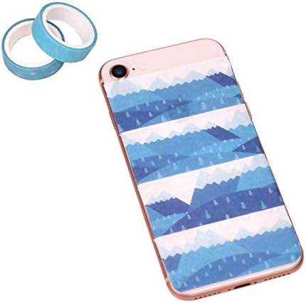 Washi Tape Set of 12 Rolls,Blue Sea Wave Decorative Washi Masking Tape