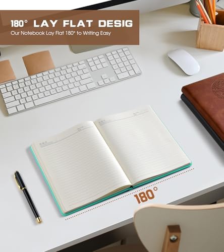 Biuwory A5 Leather Journal Notebook, 140 Lined Pages, Hardcover 5.7"×8.3" | Vintage Journal for Women Men,Work,School,Business,Travel Diary,Note taking,College Ruled Writing,Daily Journaling Notebook