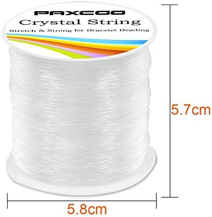 Paxcoo 0.8mm Elastic String, Stretchy Bracelet String Crystal String Bead Cord for Bracelet, Beading and Jewelry Making (120 m)
