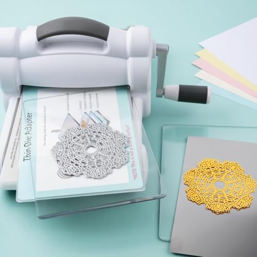 4Pcs/Sets Standard Cutting Plate Sets, 2 Clear Cutting Pads & 1 Stainless Metal Shim 1 Standard Adapter Pad for Die-Cutting Machine, Clear Polycarbonate Plastic CuttingPlates for Embossing Crafting