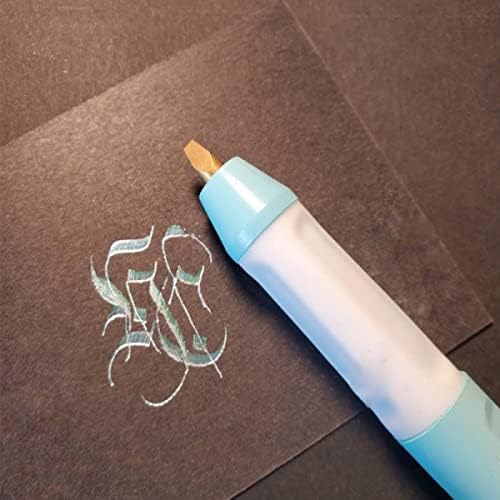 Heat Foil Pen and 15cmX3mGlimmer Heat Activated Foil Roll Sets for Card Making Scrapbooking Tool Kits 2.5mm Bold Tip Heating Hot Stamping Pen Scrapbooking Drawing Pen with USB Cable DC5V Crafting Tool