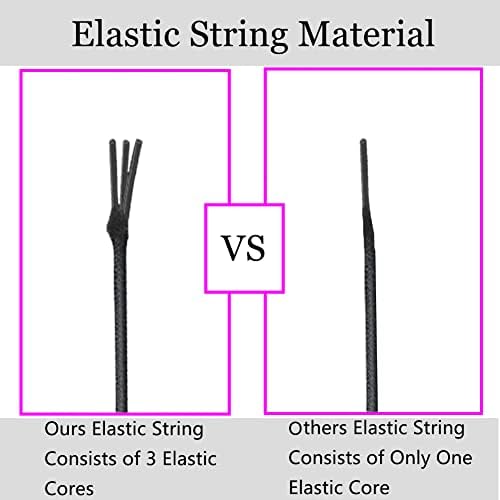 LUSTEMBER Elastic String for Bracelets, 1 mm x 110 Yards Sturdy Stretchy Elastic Cord for Jewelry Making, Necklaces, Beading - Black