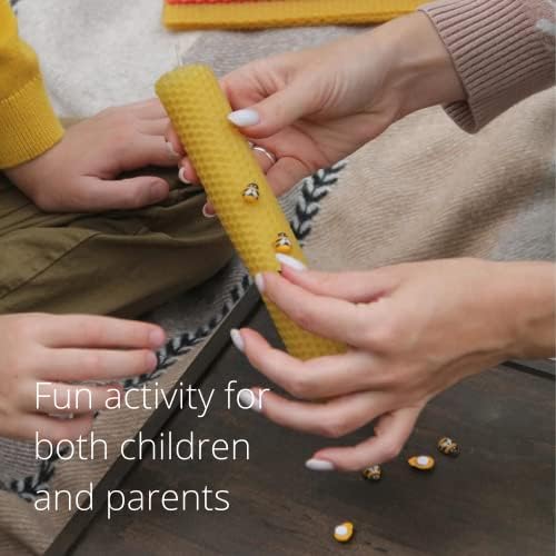 CraftersAvenue Beeswax Candle Making Kit - 16 Beeswax Sheets for Candle Making - Size 5 x 8 in - Make Your Own Rolled Candle - Candle Making Supplies - Yellow