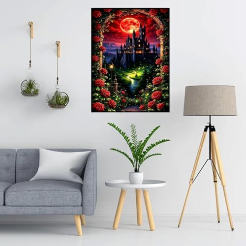 Lophomie Diamond Art Kits for Adults, 5D Castle Diamond Painting Kits