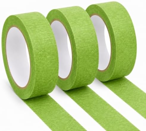 Light Green Masking Tape 1 Inch Wide, 3 Rolls Painters Tape 1 inch x 25 Yds