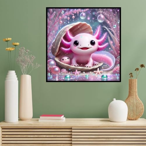 Benjenes Pink Salamander Diamond Art Kits for Adults, Diamond Painting