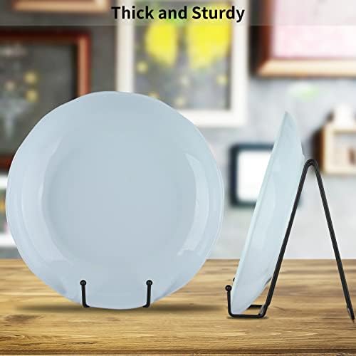 IBosins 5-Pack 8-Inch Plate Holder Display Stands Black Metal Frame Stand