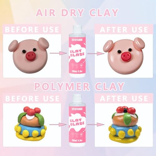 Polymer Clay Glaze 200ml Fast Drying Sealant with Brush