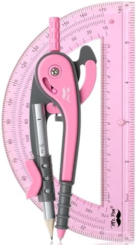 Mr. Pen- Geometry Compass and Protractor Set, 6 Inch Compass