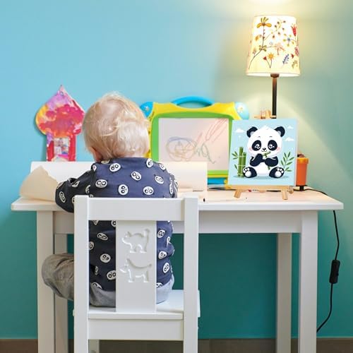 Gemozaic Panda Paint by Numbers Kit for Kids Ages 4-12 with Frame & Easel