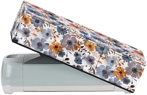 Binienty Ink Painting Floral Dust Cover for Die-cut Machine, Cutting Machine Protective Covers with 3 Pocktes Strain Resistant Carrying Bag Organization and Storage Bags Stylish Home Decoration